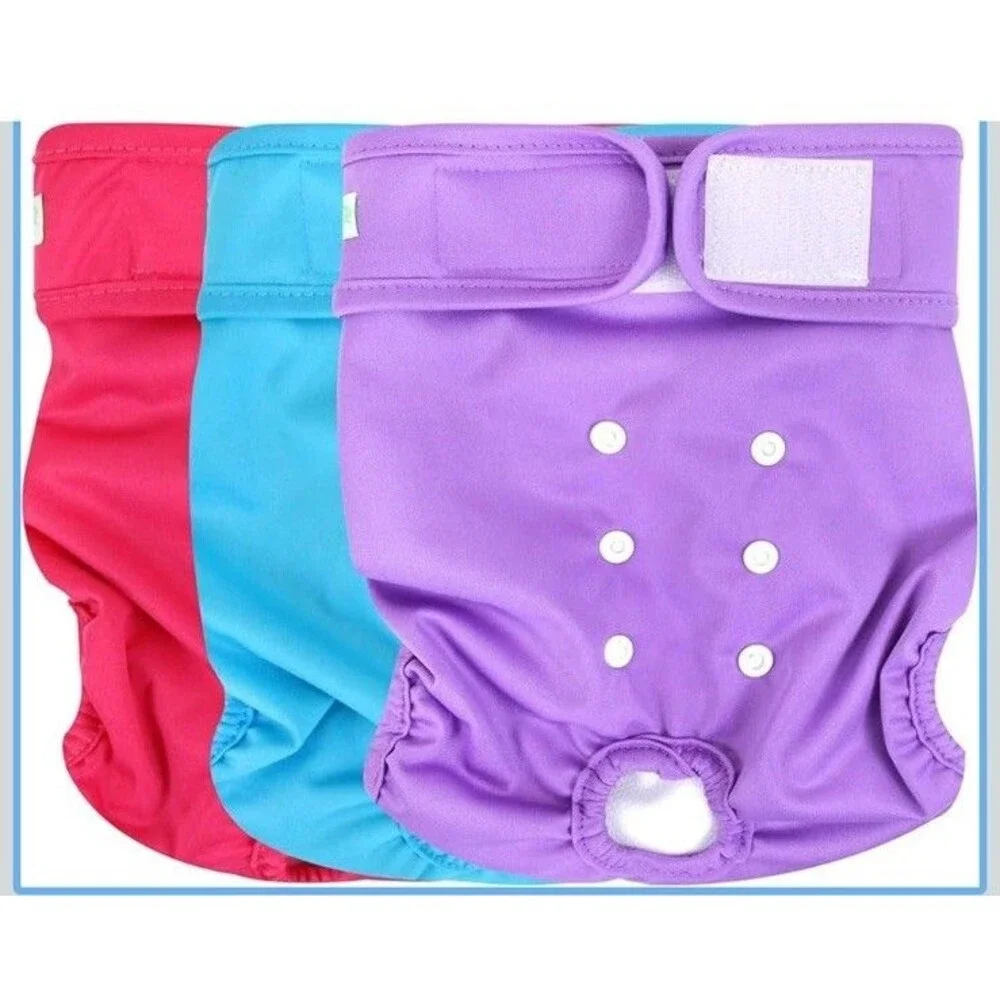 Washable Reusable Premium Female Dog Diapers, Medium Dog Doggie P...